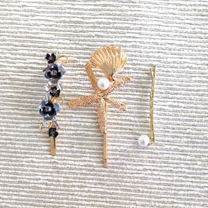 Gold Hair Clip Set